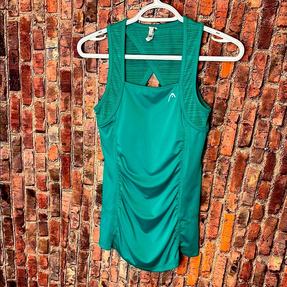 HEAD Teal Mesh Racerback performance wear Tank Top size Small